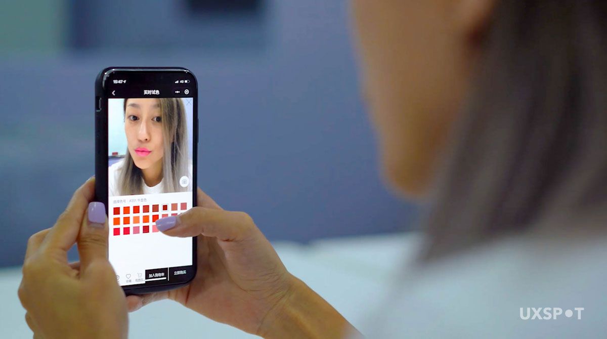 In-lab usability testing AR cosmetic app at UX Spot